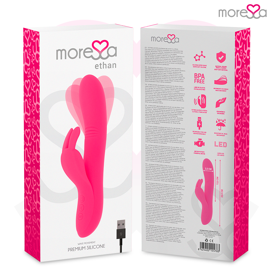 MORESSA - ETHAN EFECTO WAVE MAS POTENTE VIBRACION PREMIUM SILICONE RECARGABLE - Imagen 12