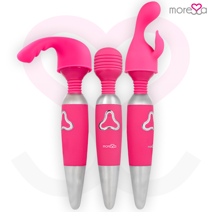 MORESSA - ODILON WAND POTENTE MOTOR MAS DOS CABEZALES PREMIUM SILICONE RECARGABLE - Imagen 6
