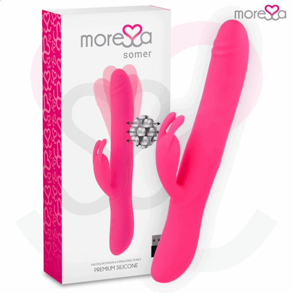 MORESSA - SOMER ROTADOR PERLADO Y POTENTE VIBRACION  PREMIUM SILICONE
