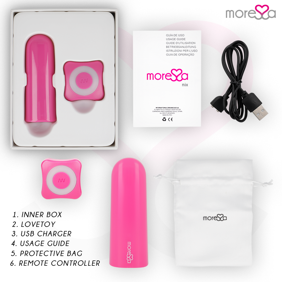 MORESSA - NIX POTENTE VIBRADOR MULTI JUEGOS CONTROL REMOTO ROSA - Imagen 10