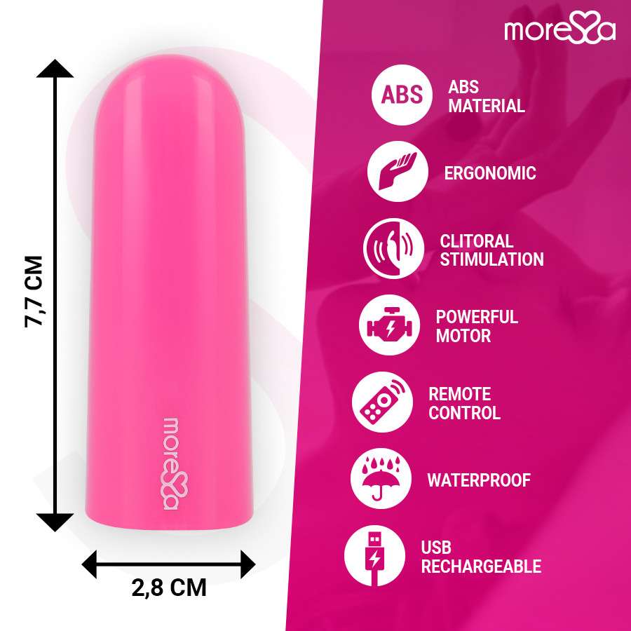 MORESSA - NIX POTENTE VIBRADOR MULTI JUEGOS CONTROL REMOTO ROSA - Imagen 6