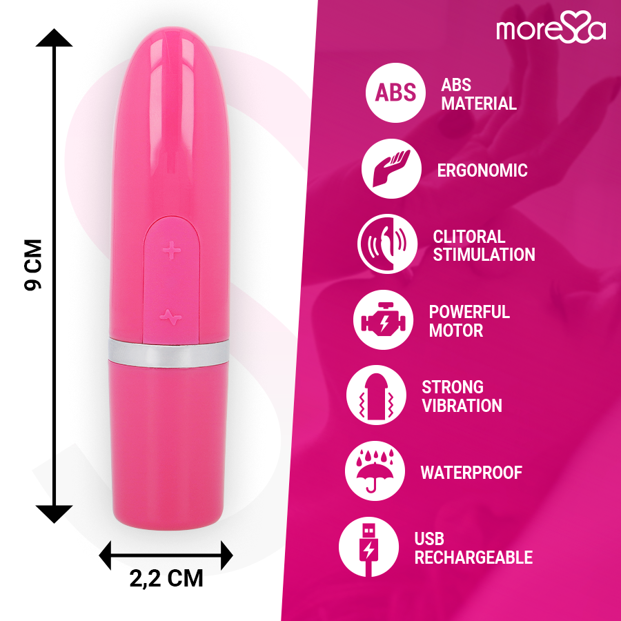MORESSA - IVY MASAJEADOR SIMULADOR LABIAL DE VIAJE ROSA - Imagen 6