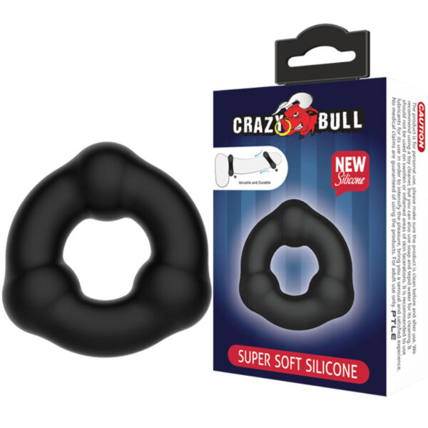 CRAZY BULL - ANILLO SILICONA SUPER SUAVE CON NODULOS