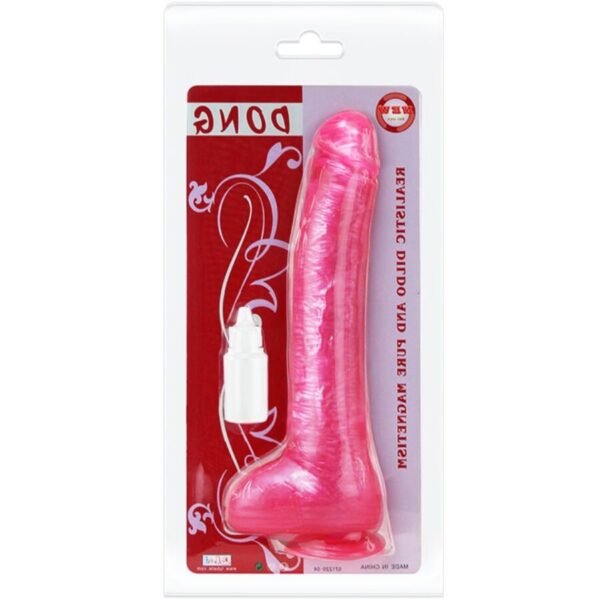 BAILE - DONG DILDO REALISTICO ROSA CON VENTOSA