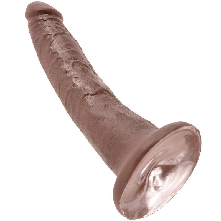 KING COCK - 7 PENE COLOR CHOCOLATE 17.8 CM - Imagen 6