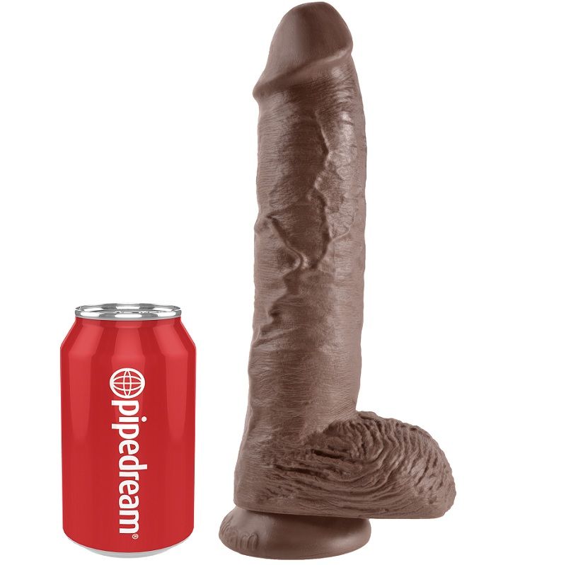 KING COCK - 10 PENE REALISTICO MARRON 26.5 CM - Imagen 5
