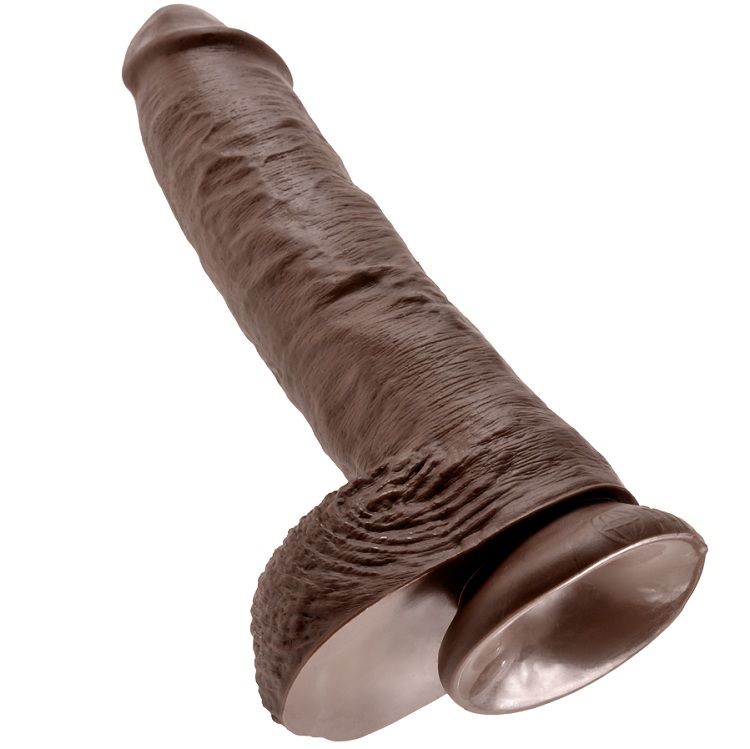 KING COCK - 10 PENE REALISTICO MARRON 26.5 CM - Imagen 6