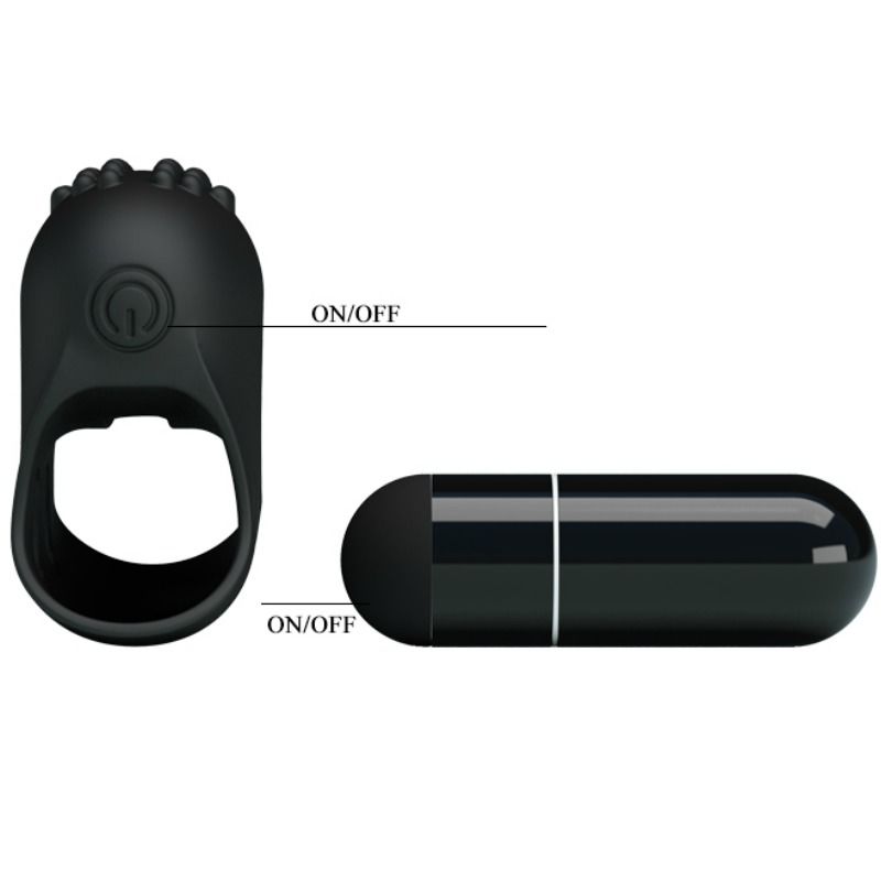 PRETTY LOVE - FLIRTATION DEDAL CON VIBRACION STEWARD NEGRO - Imagen 7