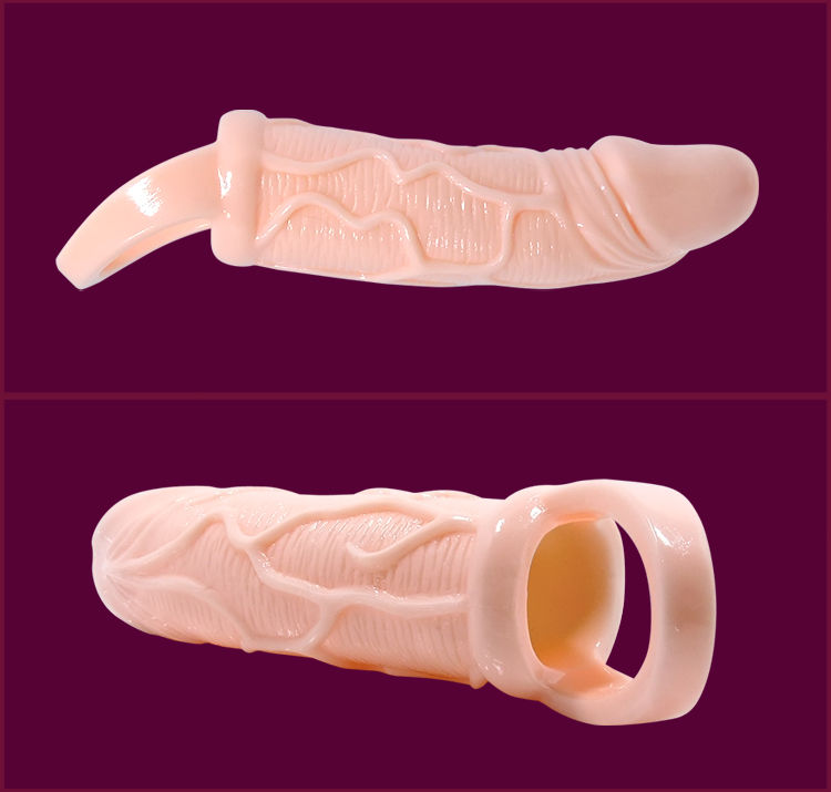 BAILE - FUNDA EXTENSORA PENE CON VIBRACION Y STRAP PARA TESTICULOS 13.5 CM - Imagen 3