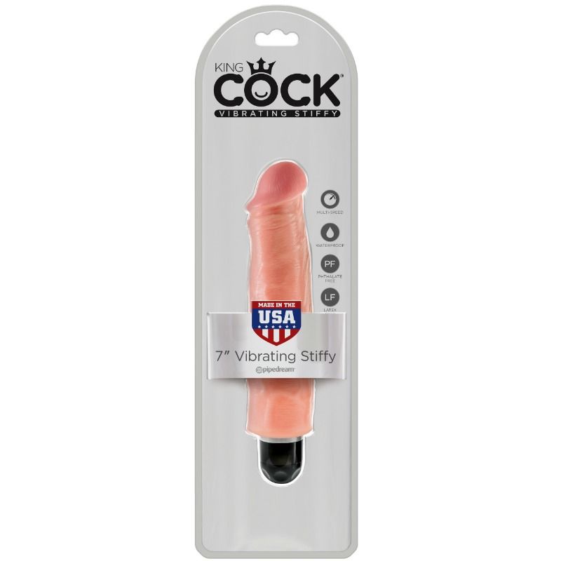 KING COCK - VIBRADOR REALISTICO STIFFY 17.8 CM NATURAL - Imagen 3