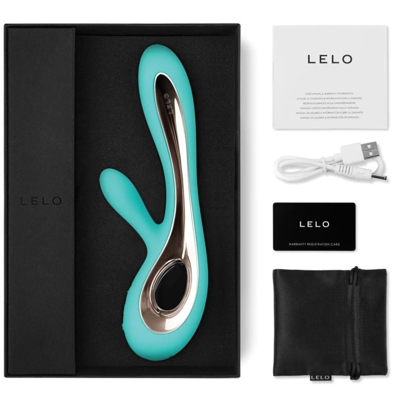 LELO - SORAYA 2 VIBRADOR RABBIT VERDE AGUA - Imagen 4