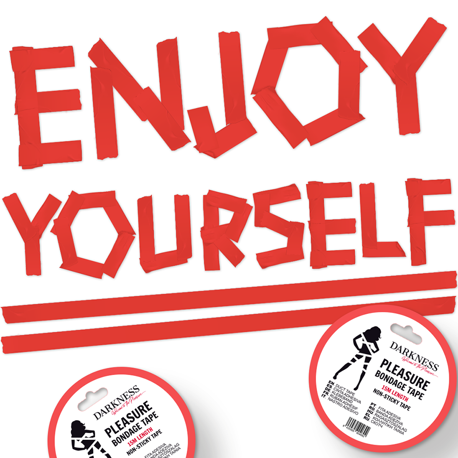 DARKNESS - CINTA PARA BONDAGE ROJO NO PEGAJOSA 15 M - Imagen 3