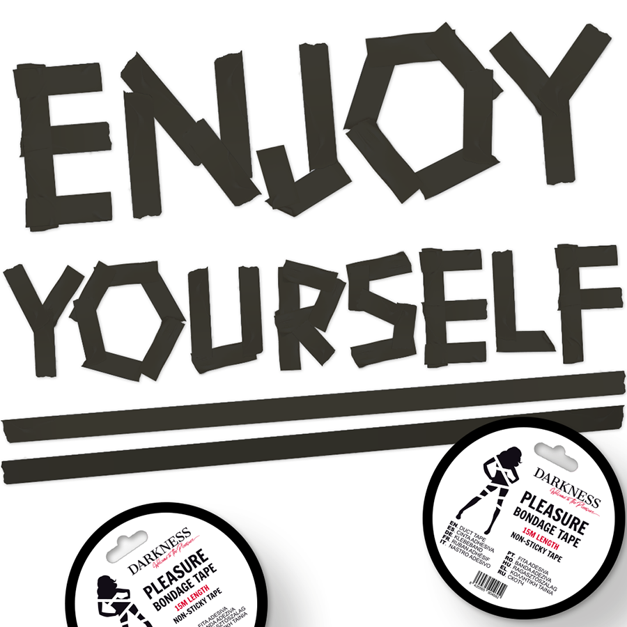 DARKNESS - CINTA PARA BONDAGE NEGRO NO PEGAJOSA 15M - Imagen 3