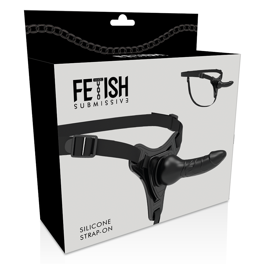 FETISH SUBMISSIVE HARNESS - SILICONA NEGRO REALISTIC 16 CM - Imagen 6