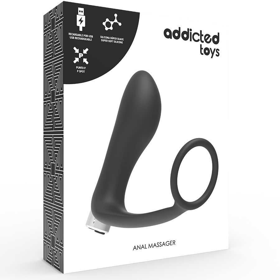 ADDICTED TOYS - VIBRADOR PROSTTICO RECARGABLE MODEL 1 - NEGRO - Imagen 7