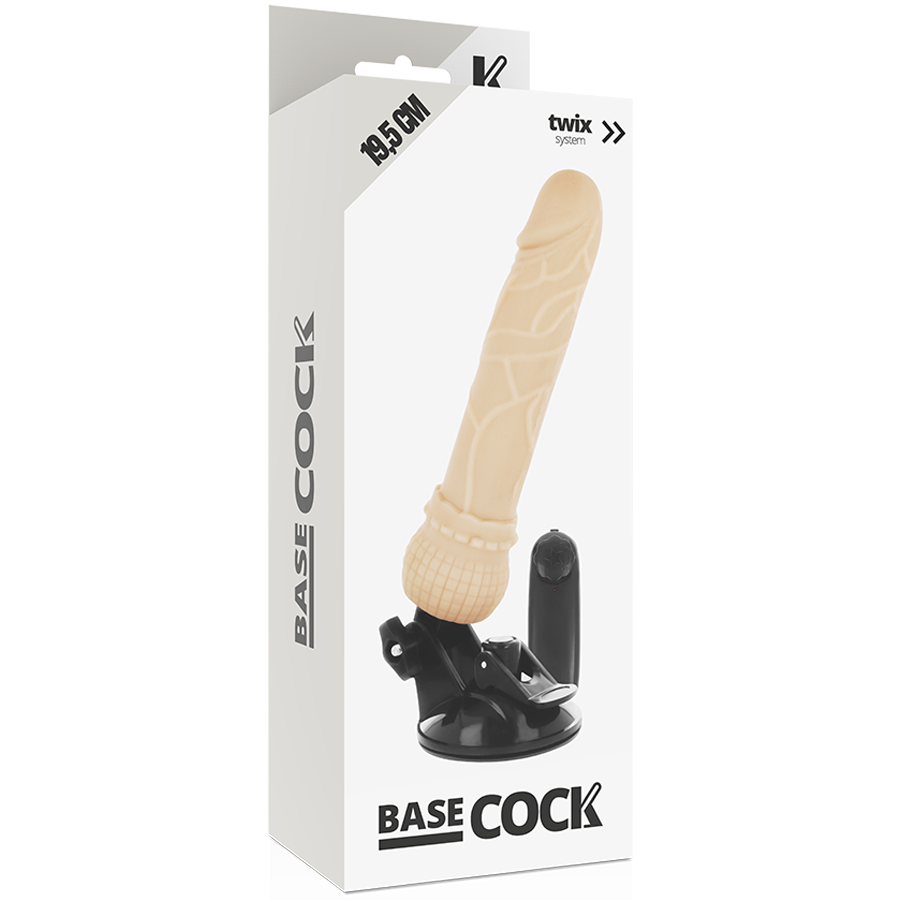 BASECOCK - VIBRADOR REALISTICO CONTROL REMOTO NATURAL 19.5 CM -O- 4 CM - Imagen 6