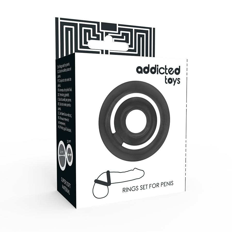 ADDICTED TOYS - POTENZ SET ANILLOS PENE NEGRO - Imagen 4