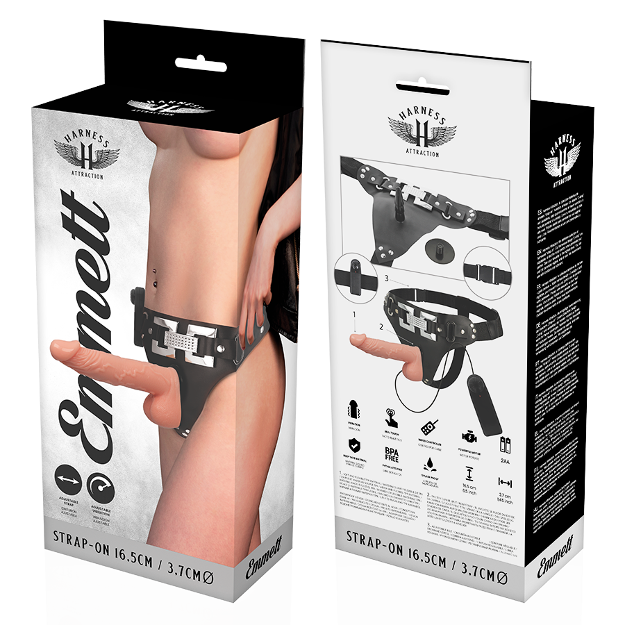 HARNESS ATTRACTION - RNES EMMETT REALISTICO VIBRADOR 16.5 CM -O- 3.7 CM - Imagen 8