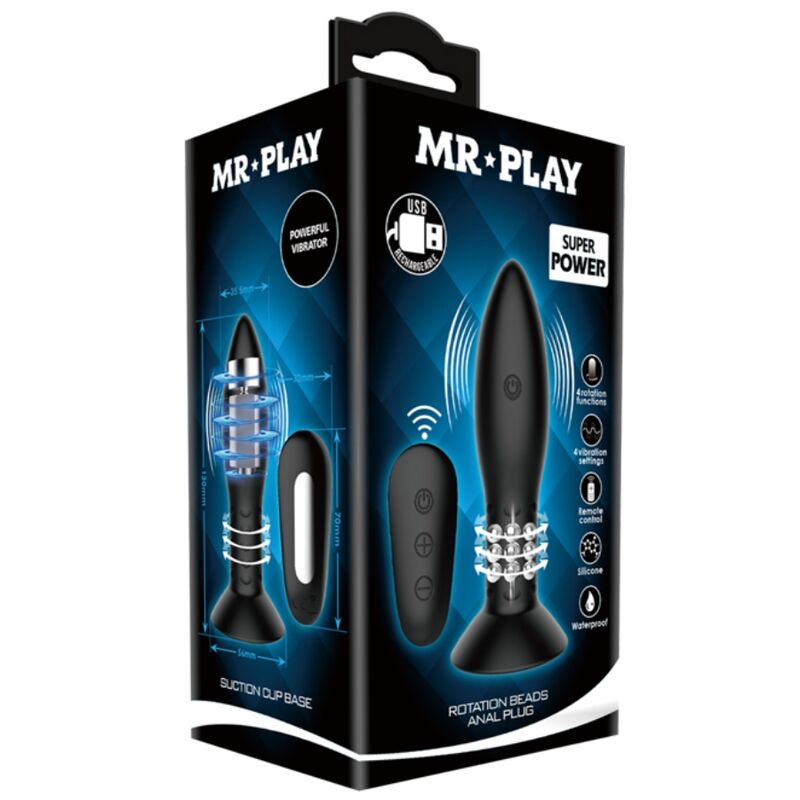 MR PLAY - PLUG CON BOLAS ROTADORAS NEGRO CONTROL REMOTO - Imagen 8