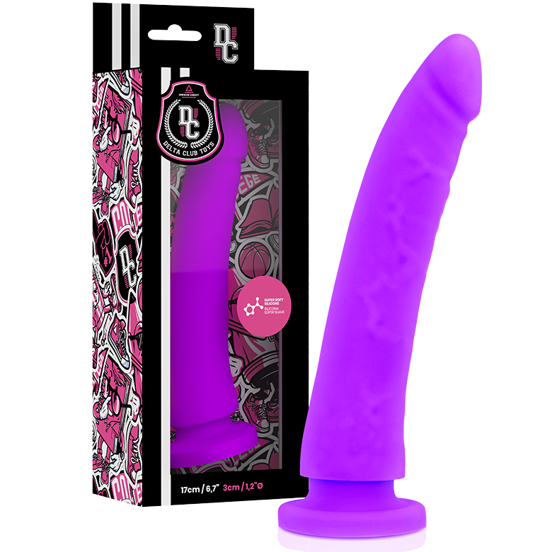 DELTA CLUB - TOYS DILDO LILA SILICONA MEDICA 17 CM -O- 3 CM - Imagen 8
