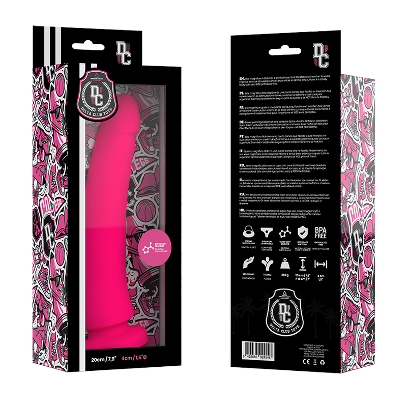 DELTA CLUB - TOYS DILDO ROSA SILICONA MEDICA 20 CM -O- 4 CM - Imagen 5