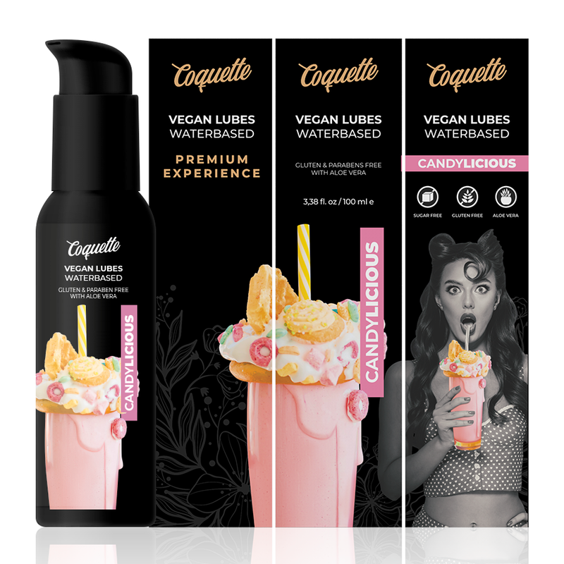 COQUETTE CHIC DESIRE - PREMIUM EXPERIENCE LUBRICANTE VEGANO CANDYLICIOUS 100ML - Imagen 3