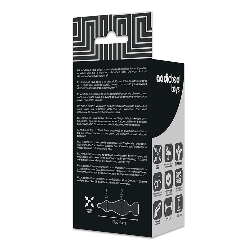 ADDICTED TOYS - ANAL SEXUAL PLUG 13.6 CM NEGRO - Imagen 7