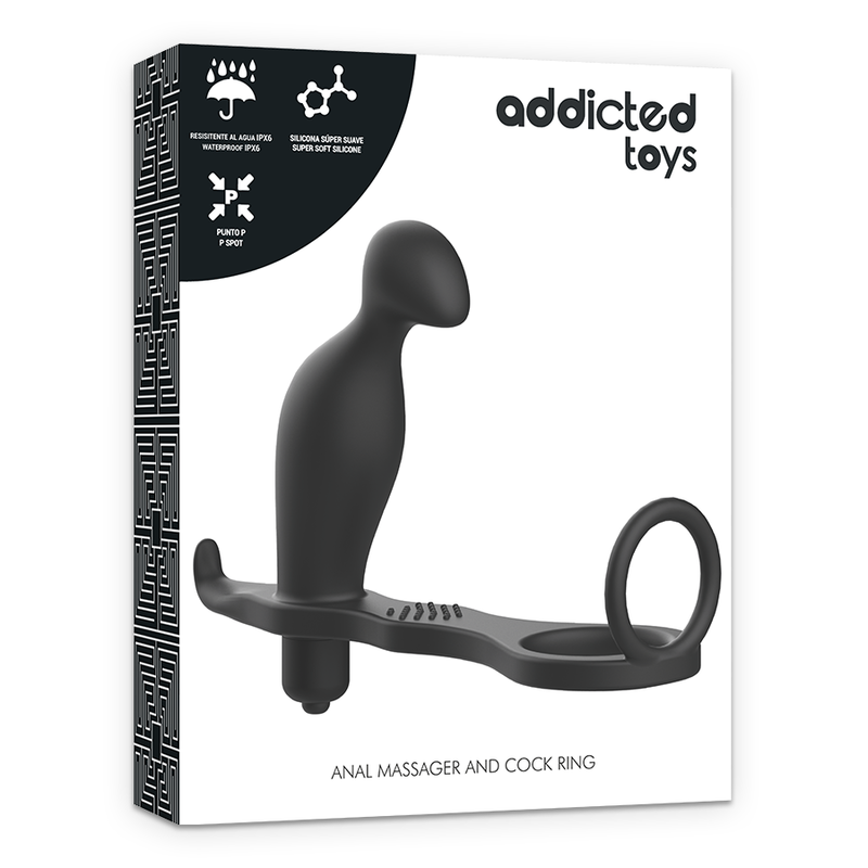 ADDICTED TOYS - PLUG ANAL CON ANILLO SILICONA NEGRO 12 CM - Imagen 7