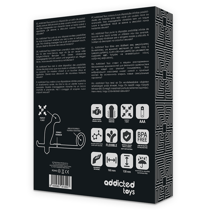 ADDICTED TOYS - PLUG ANAL CON ANILLO SILICONA NEGRO 12 CM - Imagen 8