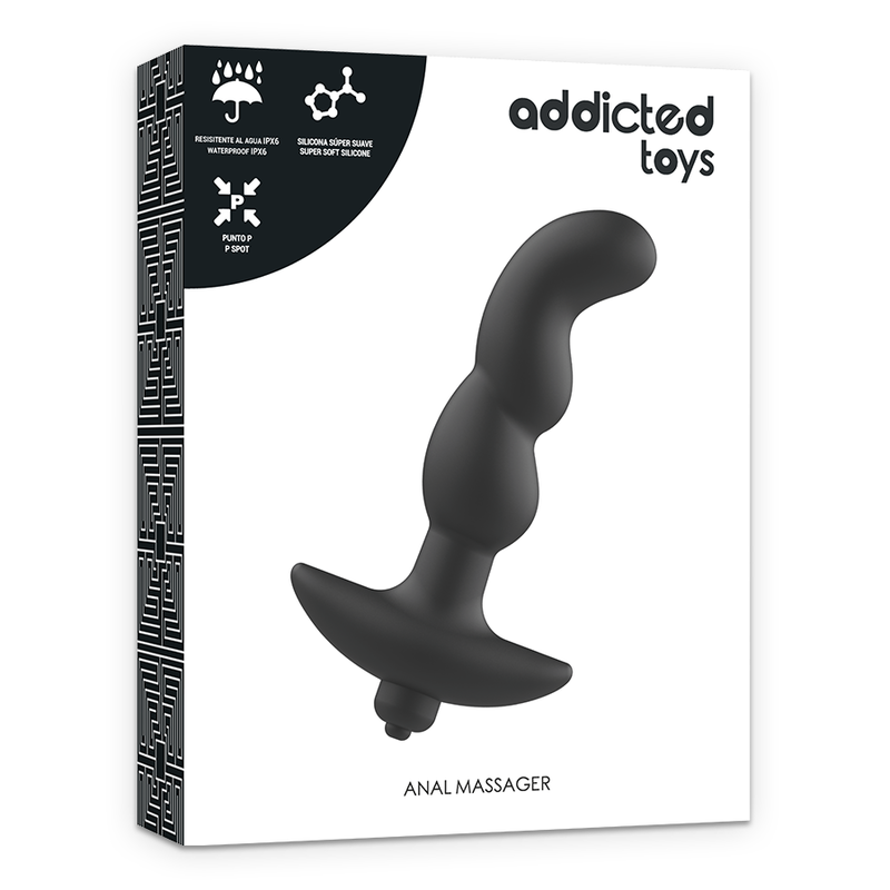 ADDICTED TOYS - MASAJEADOR ANAL CON VIBRACIÓN NEGRO MODELO 2 - Imagen 6