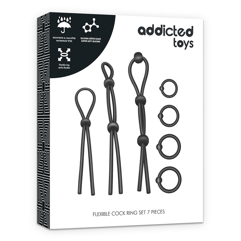 ADDICTED TOYS - KIT DE 7 ANILLAS SILICONA FLEXIBLE - Imagen 8
