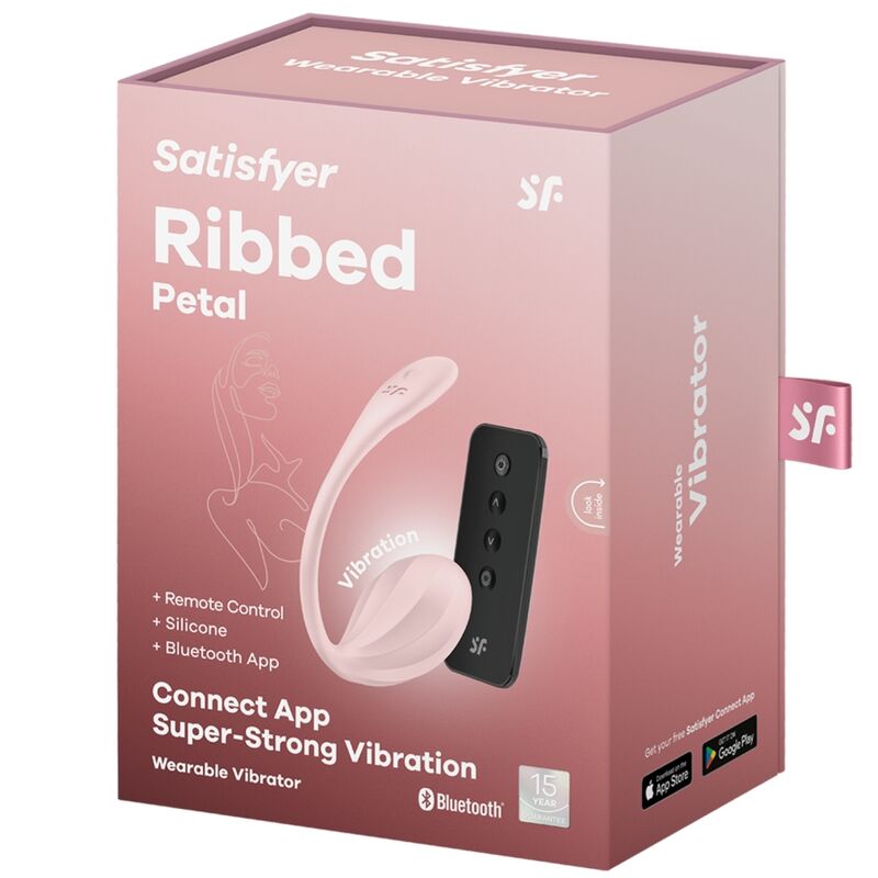 SATISFYER - RIBBED PETAL ESTIMULADOR PUNTO G CONTROL REMOTO ROSA APP GRATUITA - Imagen 8