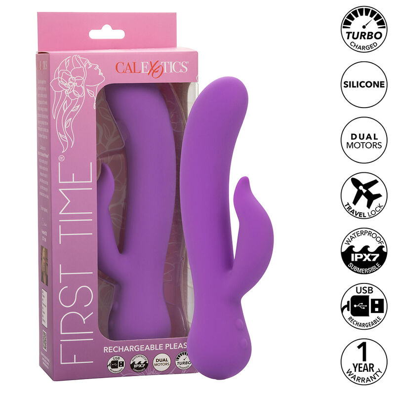 CALEXOTICS - FIRST TIME VIBRADOR COMPLACIENTE RECARGABLE MORADO - Imagen 3