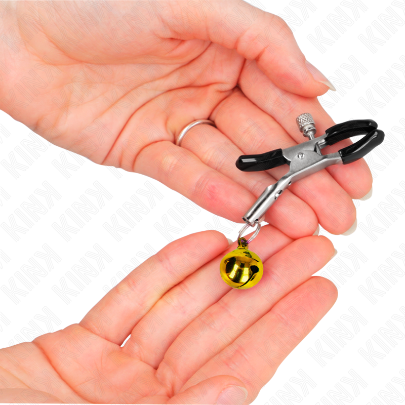 KINK - PINZAS PARA PEZONES CON CAMPANILLA DORADA 6 CM - Imagen 4