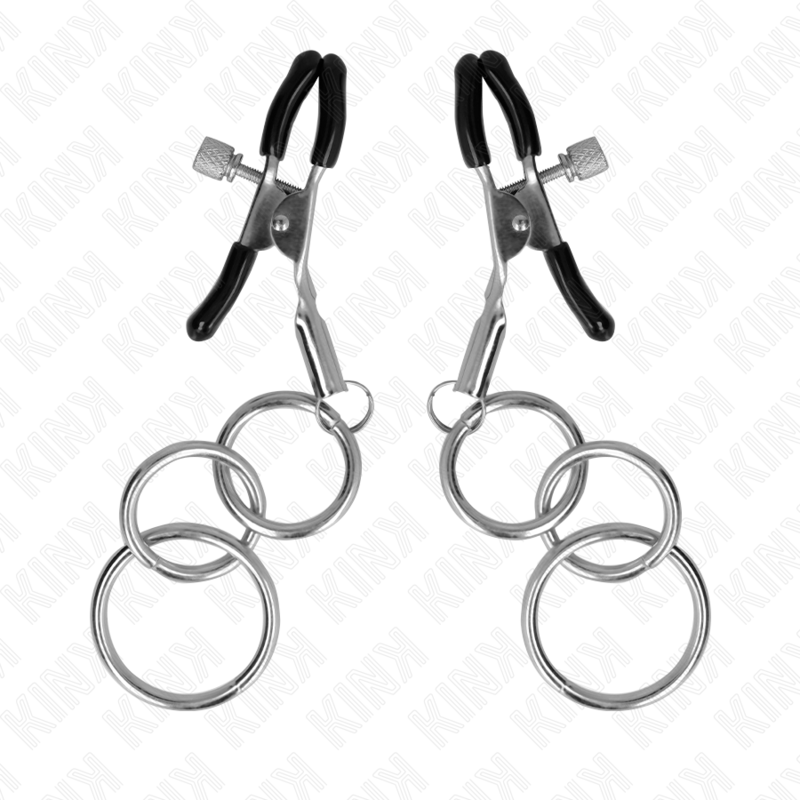 KINK - PINZAS PARA PEZONES CON 3 AROS 6 CM - Imagen 3