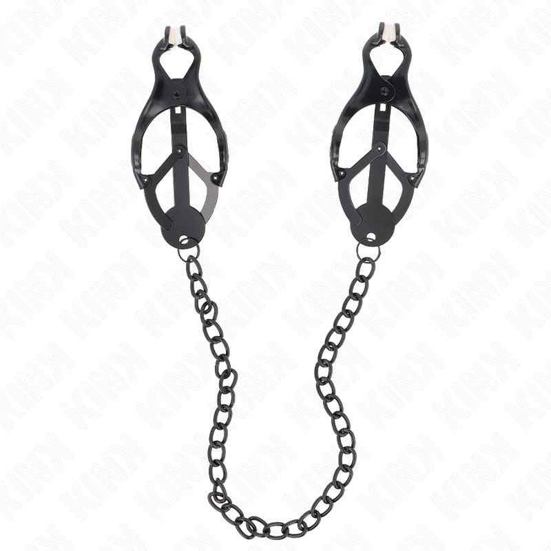 KINK - PINZAS PARA PEZONES ESTILO JAPONÉS CON CADENA NEGRO 30 CM - Imagen 3