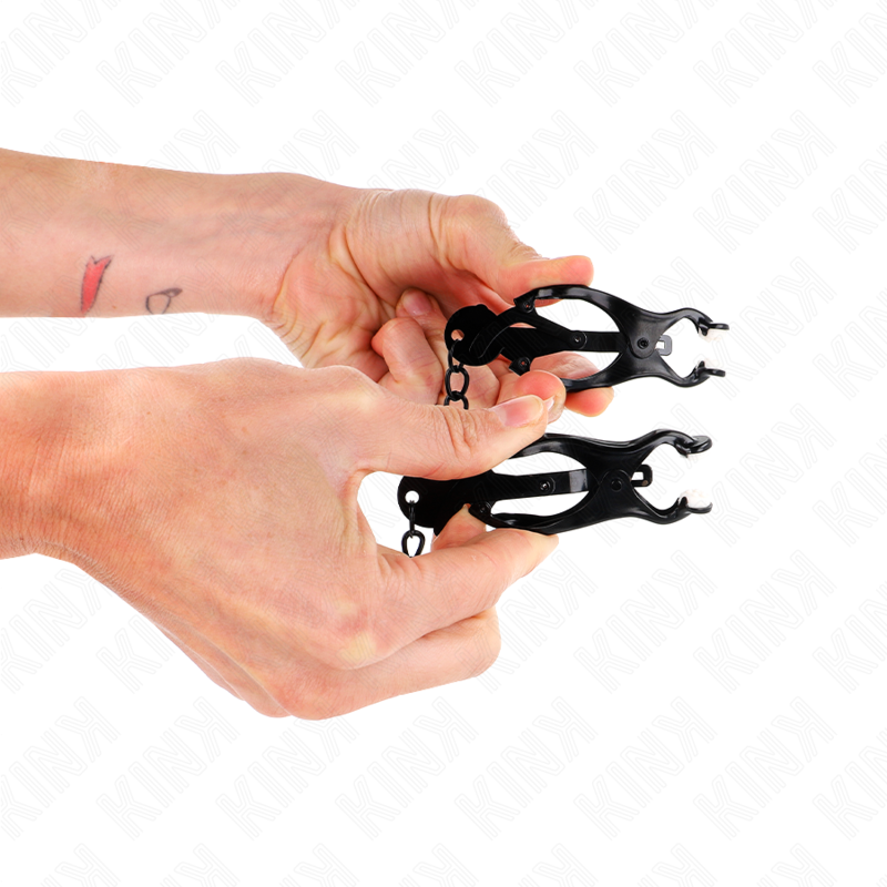 KINK - PINZAS PARA PEZONES ESTILO JAPONÉS CON CADENA NEGRO 30 CM - Imagen 4