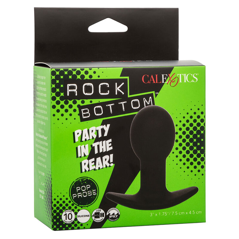 CALEXOTICS - ROCK BOTTOM PLUG ANAL 10 VIBRACIONES SILICONA NEGRO - Imagen 11