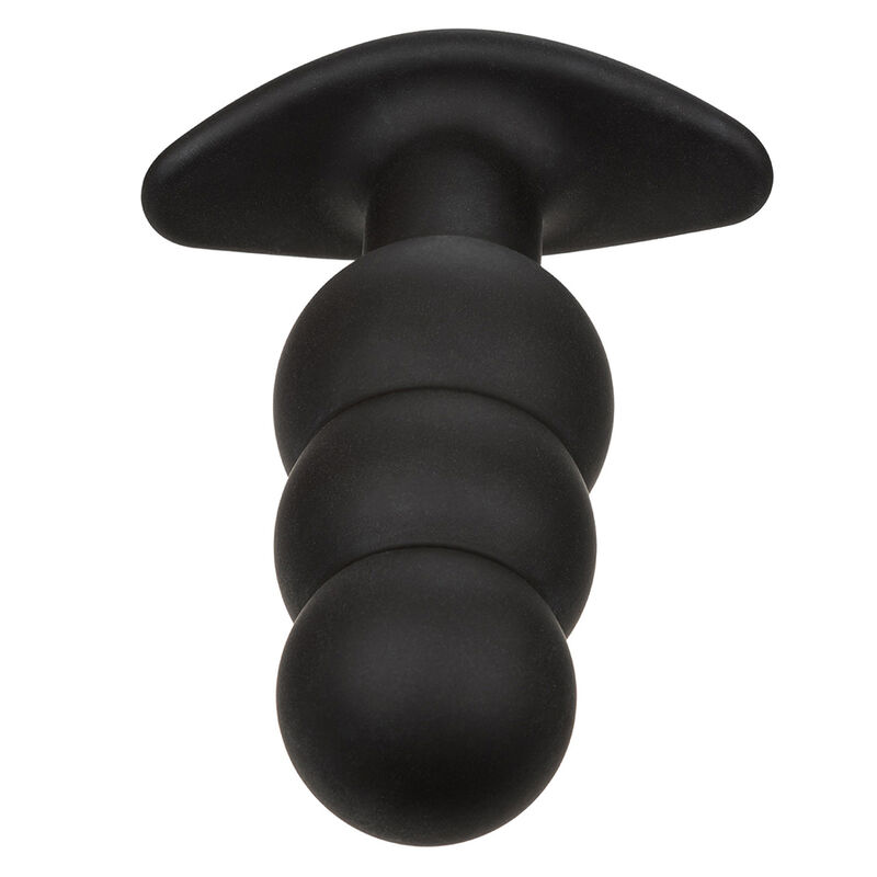 CALEXOTICS - ROCK BOTTOM PLUG ANAL CON CUENTAS 10 VIBRACIONES SILICONA NEGRO - Imagen 6