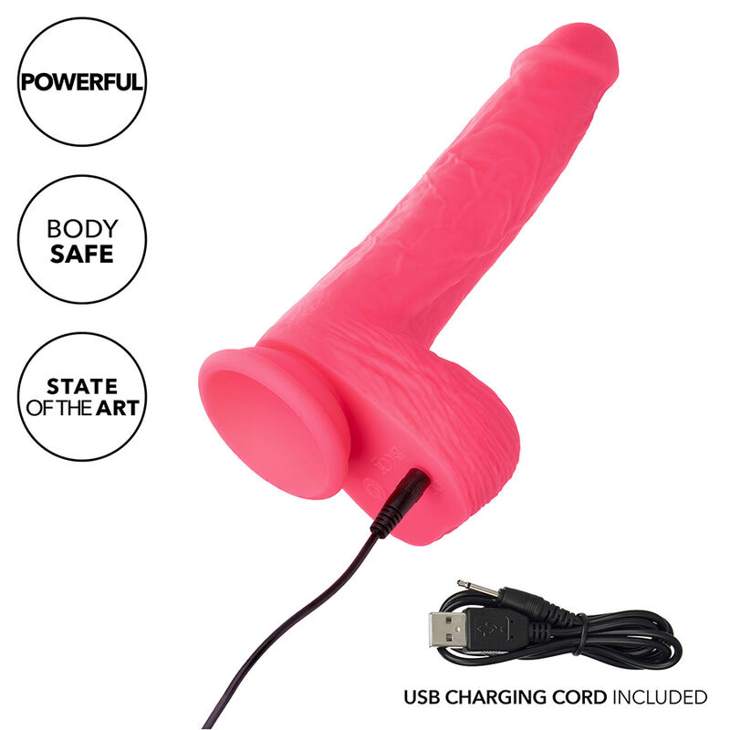 CALEXOTICS - STUDS VIBRADOR REALÍSTICO 10 VIBRACIONES Y ROSA - Imagen 8