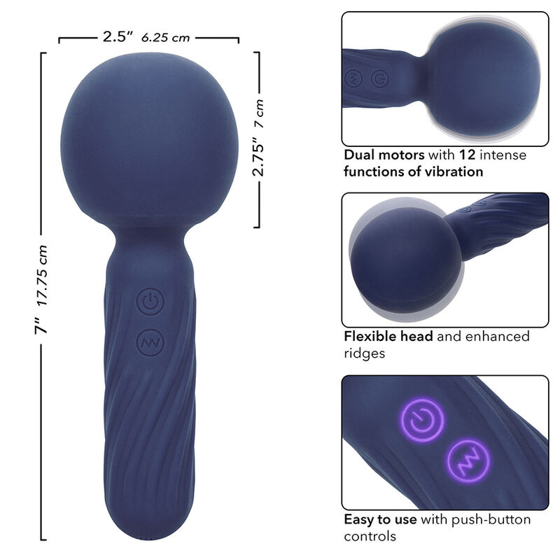 CALEXOTICS - CHARISMA SEDUCTION MASAJEADOR 12 FUNCIONES 17,75 CM X 6,25 CM MORADO - Imagen 8