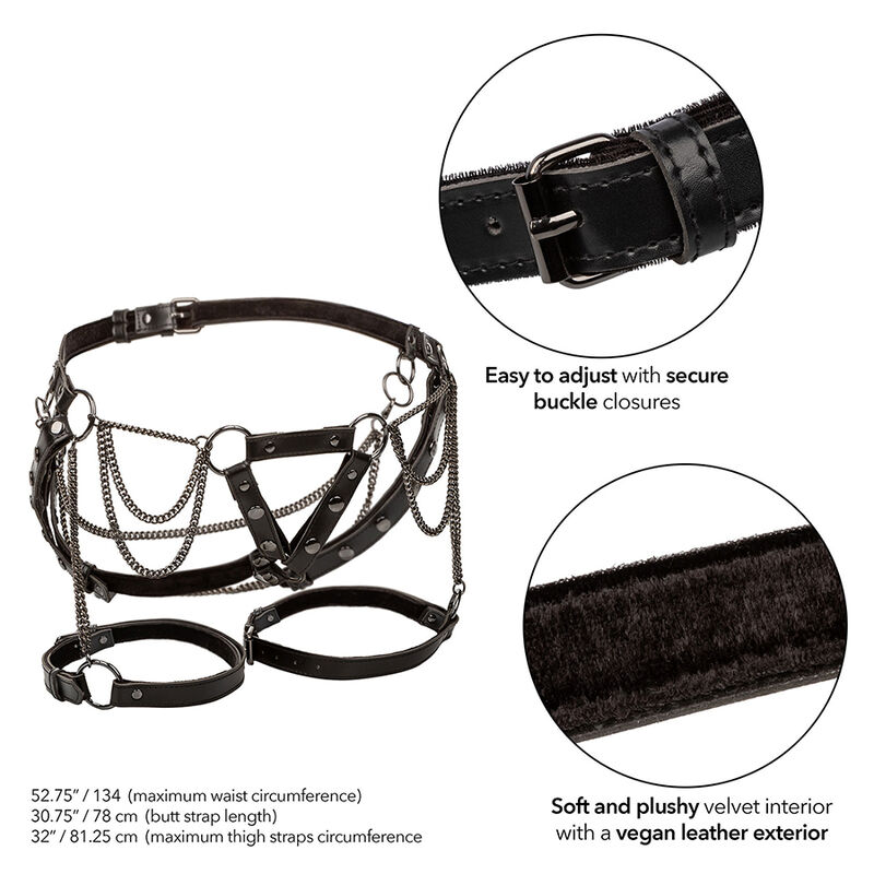 CALEXOTICS - EUPHORIA ARNÉS DE MUSLO CON CADENAS PREMIUM TALLA PLUS - Imagen 4