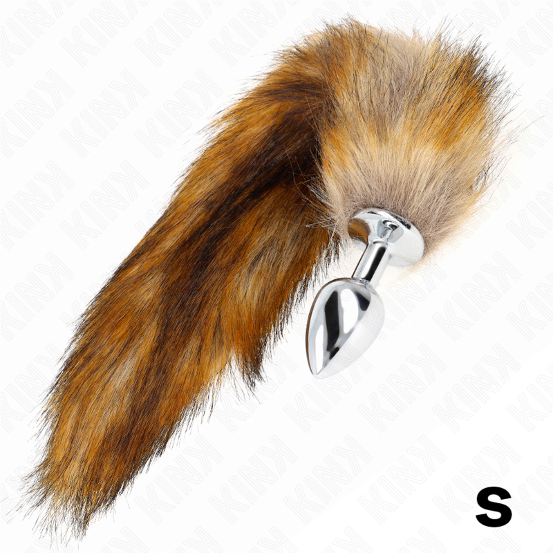 KINK - PLUG ANAL TALLA S 7 X 3 CM CON COLA SINTÉTICA 40 CM MARRÓN - Imagen 5