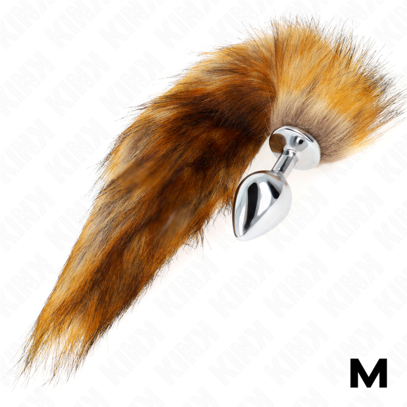 KINK - PLUG ANAL TALLA M 8 X 3.5 CM CON COLA SINTÉTICA 40 CM MARRÓN - Imagen 4