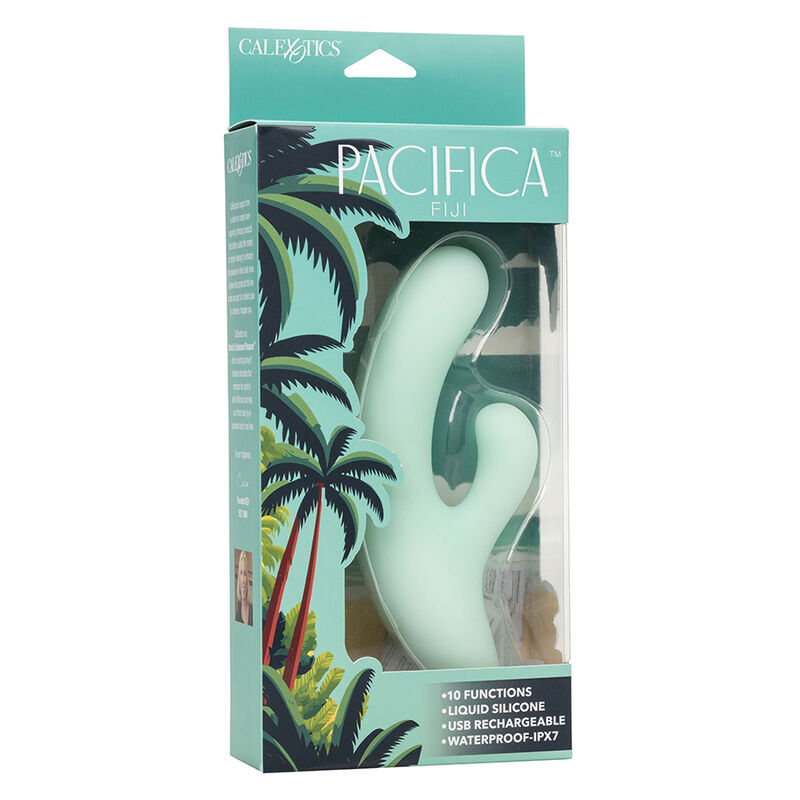 CALEXOTICS - PACIFICA FIJI VIBRADOR Y ESTIMULADOR PUNTO G 10 VIBRACIONES AQUA - Imagen 11