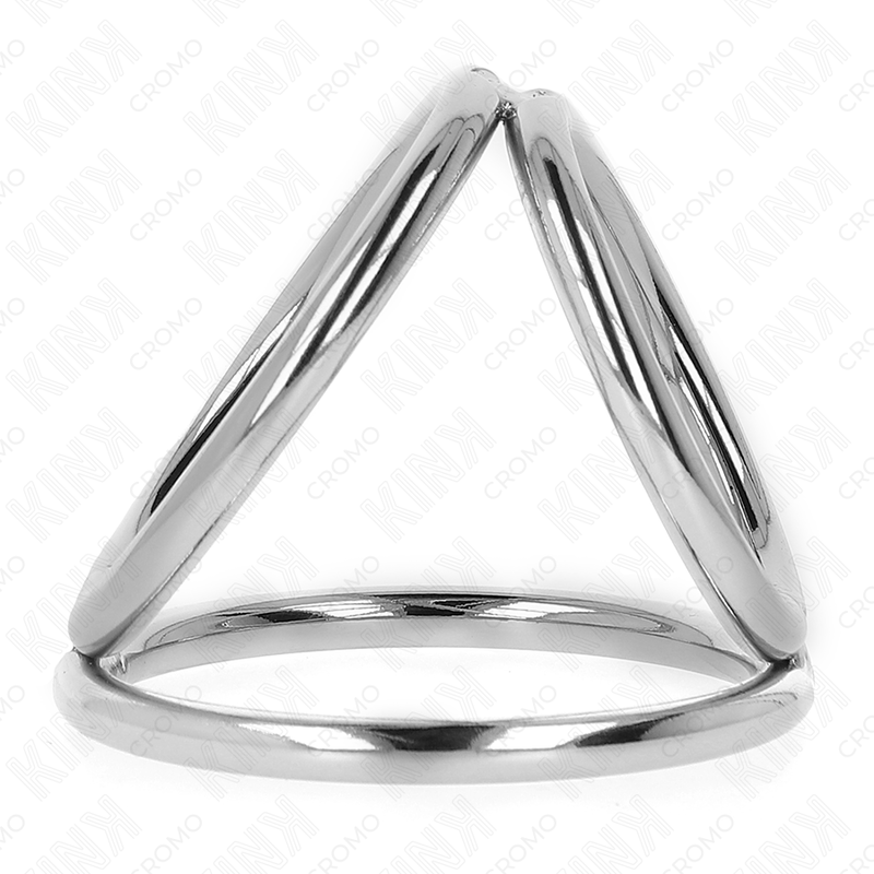 KINK - ANILLO PENE TRIPLE METAL CROMADO 3.8 CM A 5 CM MODELO 2 - Imagen 5