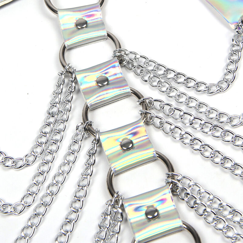 SUBBLIME - 953737 ARNÉS DE PECHO CON ANILLOS Y CADENAS PLATA TALLA ÚNICA - Imagen 9