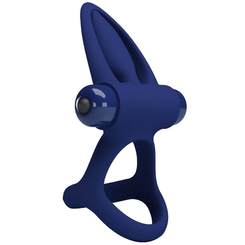 PRETTY LOVE - MAT DOBLE ANILLO CON VIBRACIÓN & ESTIMULADOR AZUL - Imagen 4