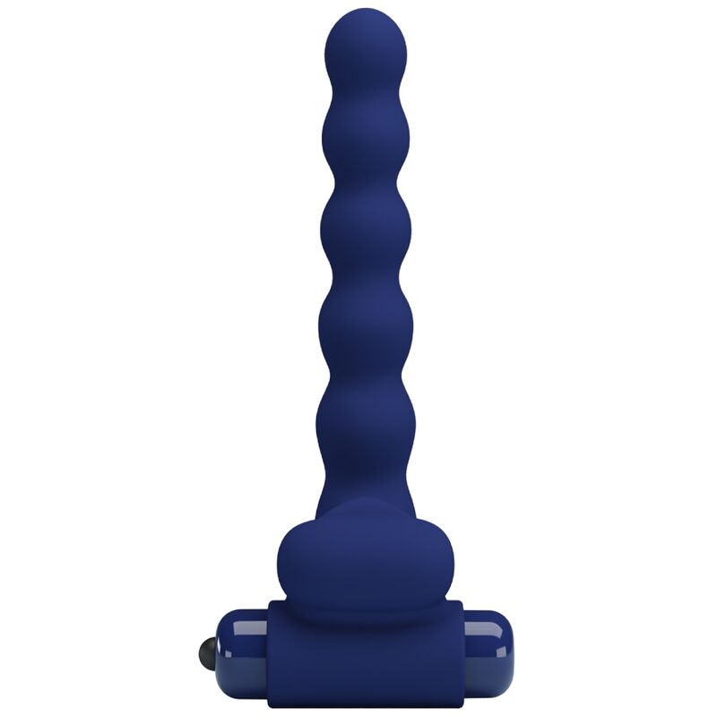 PRETTY LOVE - AJMAL ANILLO VIBRADOR CON PLUG AZUL - Imagen 5