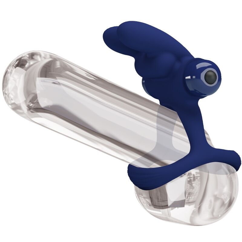 PRETTY LOVE - FRANCISCO DOBLE ANILLO VIBRADOR RABBIT AZUL - Imagen 7